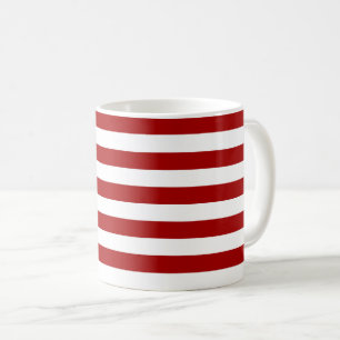 Mug Bonbons foncés Pomme rouge et blanc rayures