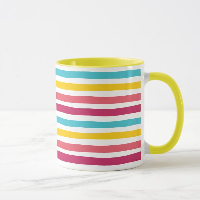 Mug Bonbons rayés ! Amusant coloré (Droite)