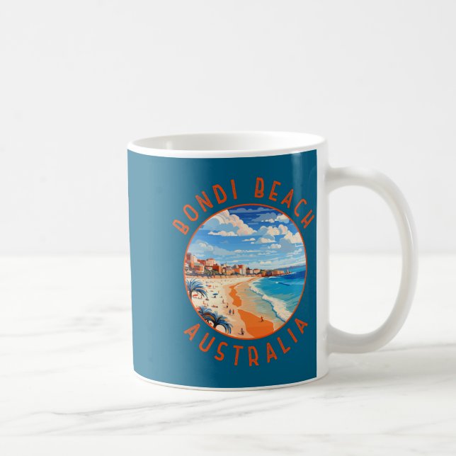 Mug Bondi Beach Australia Travel Art Vintage  (Droite)