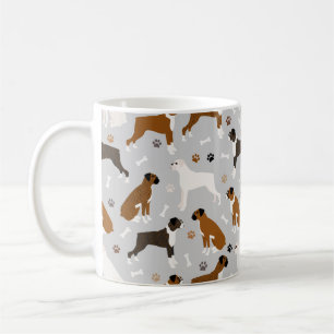 Mug Bones et pattes de chien de boxe
