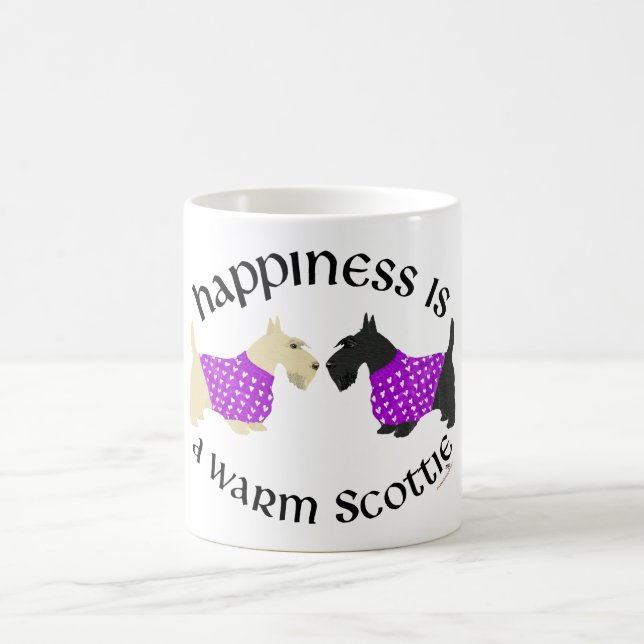 Mug Bonheur de Scottie roux et noir (Centre)
