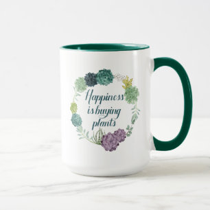 Mug Bonheur plante   Happines achète des Plantes