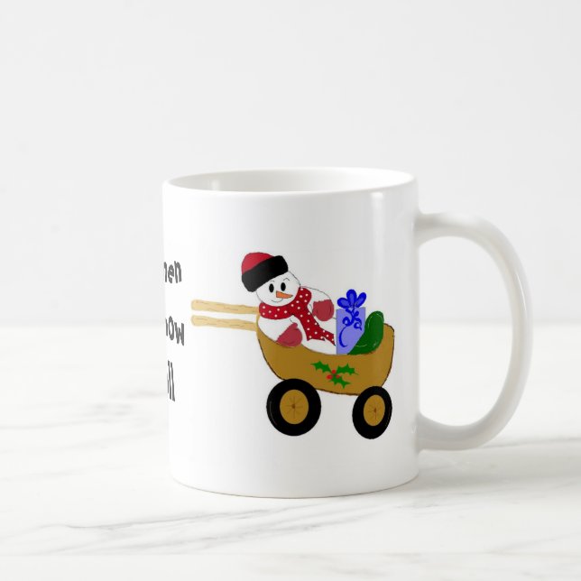 Mug Bonhomme de neige à roues (Droite)