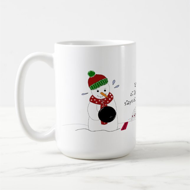Mug Bonhomme de neige de bowling (Gauche)