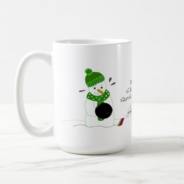 Mug Bonhomme de neige de bowling (Gauche)