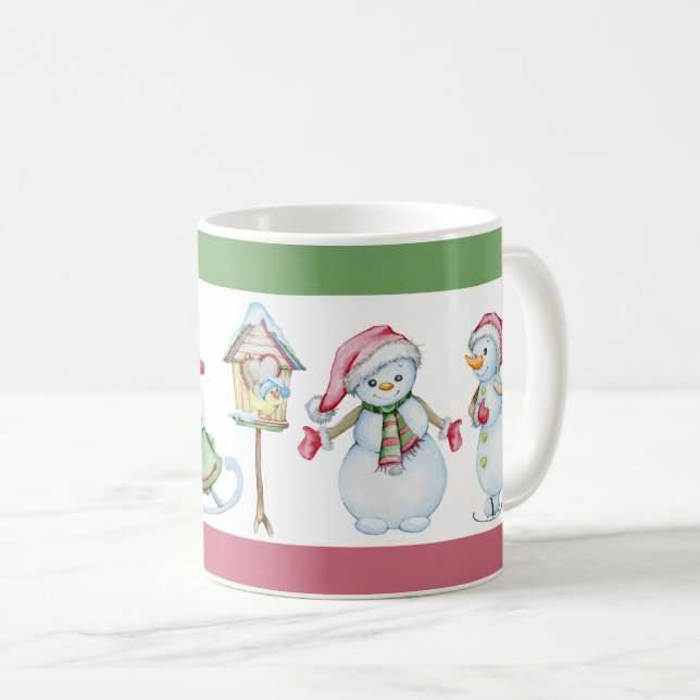 Mug Bonhomme de neige de Noël (Devant droit)