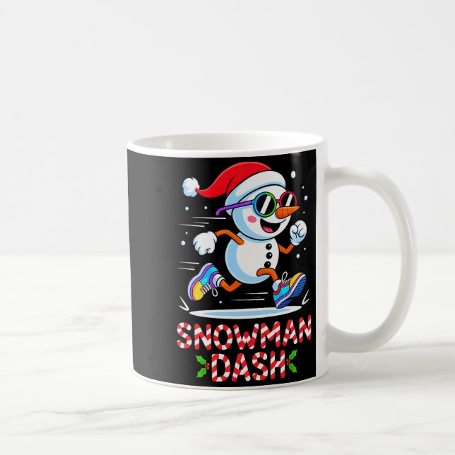Mug Bonhomme de neige de Noël Dash Course à pied Marat (Droite)