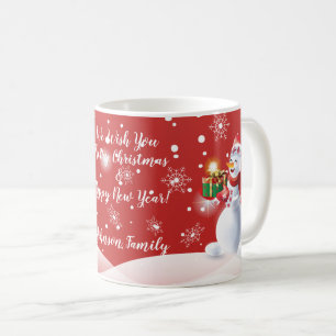 Mug Bonhomme de neige de vacances d'hiver de Noël et