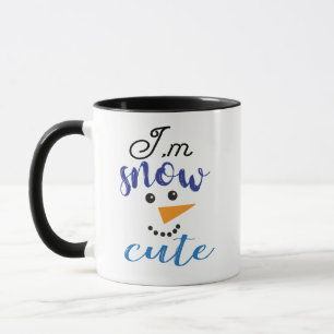 Mug Bonhomme de neige d'hiver Je suis neige mignon Cad