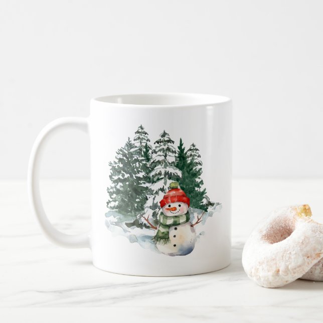 Mug Bonhomme de neige enneigé (Avec donut)