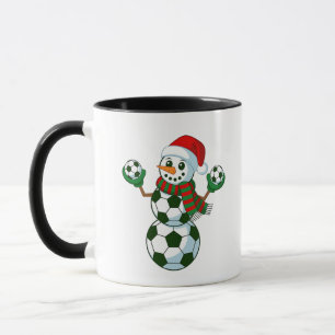 Mug Bonhomme de neige Football Noël Amateurs de Sport 