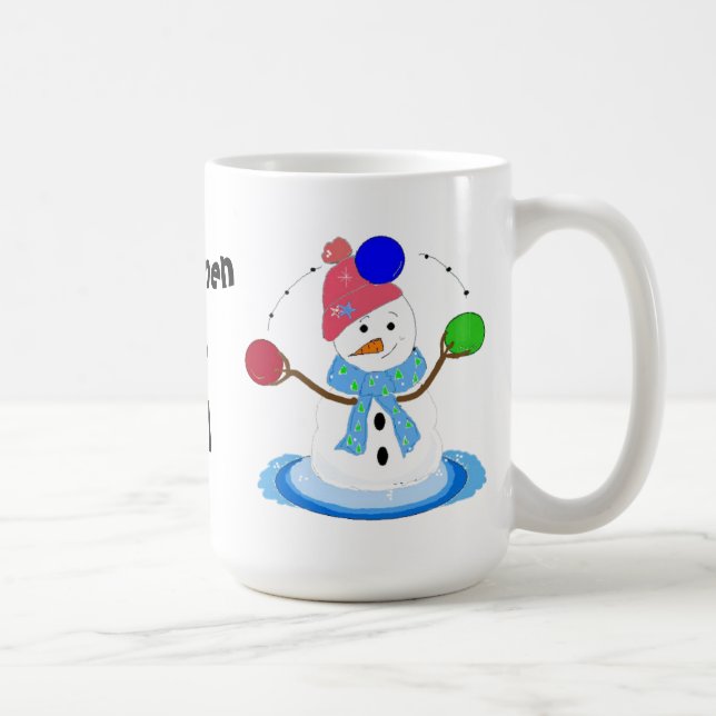 Mug Bonhomme de neige jongleur (Droite)
