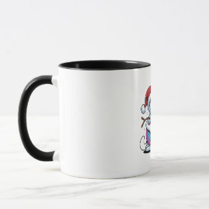 Mug Bonhomme de neige jouant de la guitare électrique