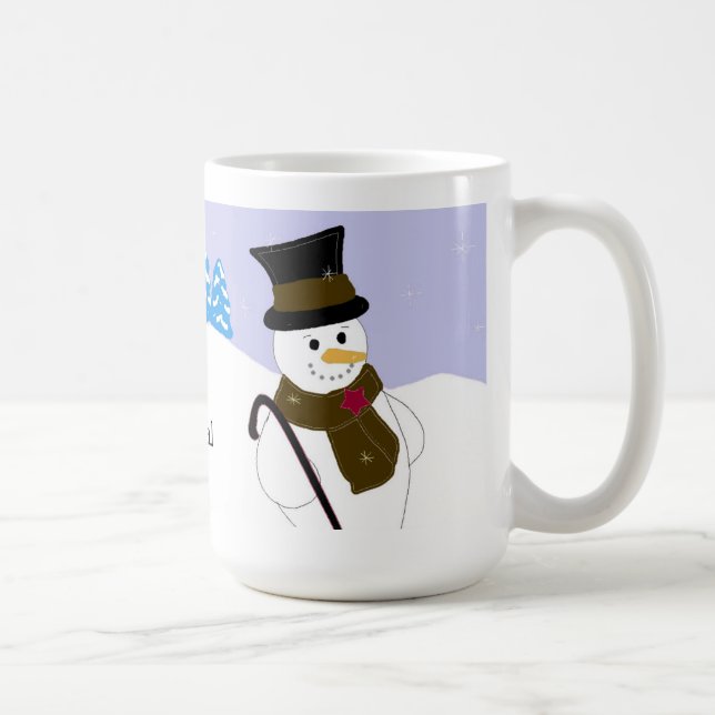 Mug Bonhomme de neige joyeux avec citation (Droite)