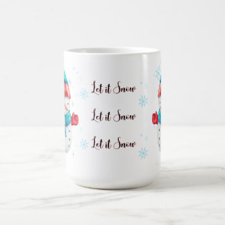 Mug bonhomme de neige Laissez-le neiger