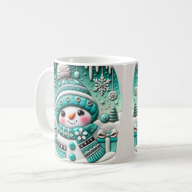 Mug Bonhomme de neige mignon (Devant gauche)
