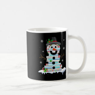 Mug Bonhomme de neige Pile de livres Bibliothécaire Am