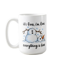 Bonhomme de neige qui fond humour d'hiver drôle