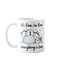 Bonhomme de neige qui fond humour d'hiver drôle