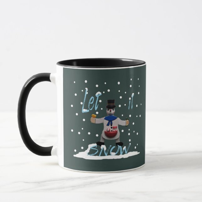 Mug bonhomme de neige souriant (Gauche)