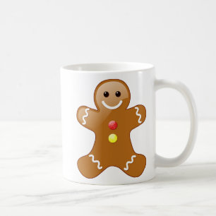 Mug Bonhomme en pain d'épices avec boutons de bonbons