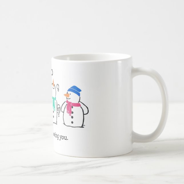 Mug Bonhommes de neige drôles (Droite)