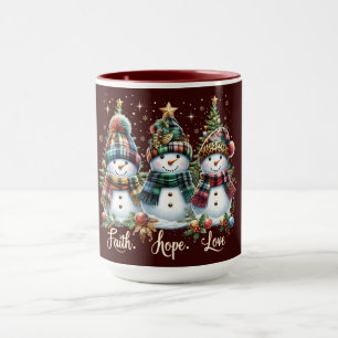 Mug Bonhommes de neige et sapins de Noël