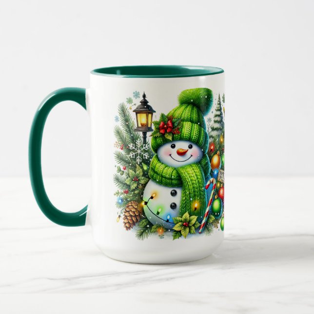 Mug Bonhommes de neige pour les fêtes  (Gauche)