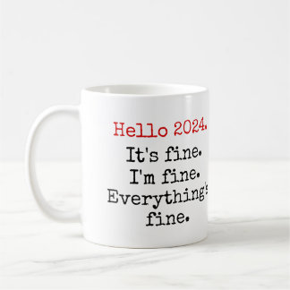 Mug Bonjour 2024 Ça va, je vais bien, les citations dr