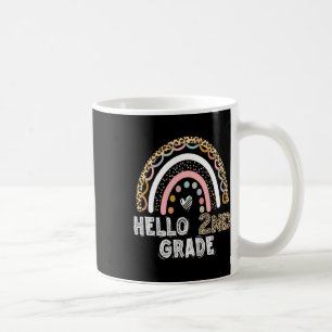 Mug Bonjour 2e année léopard arc-en-ciel Byck à l'écol
