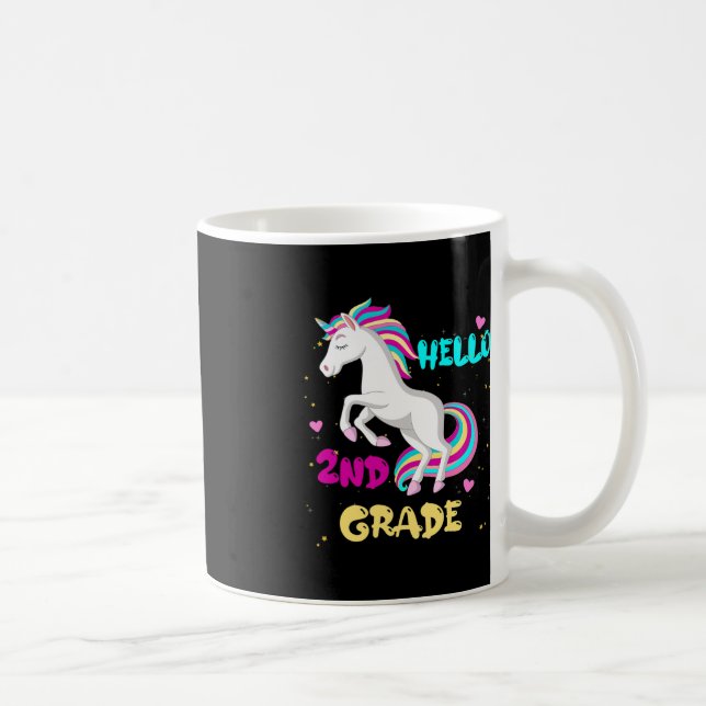 Mug Bonjour 2e année Première journée de deuxième anné (Droite)