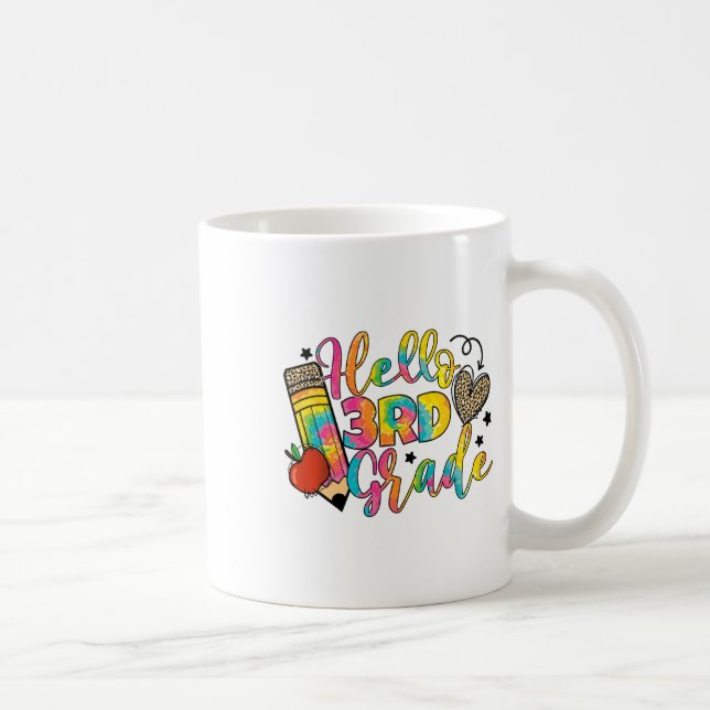 Mug Bonjour 3e année Ck à l'école Enseignant de troisi (Droite)