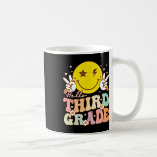 Mug Bonjour 3e année Hippie Sourire Visage 3e année Re