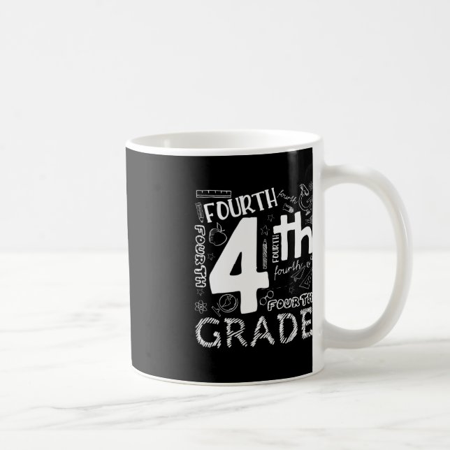 Mug Bonjour 4e année Enseignants garçons et équipe 4e  (Droite)
