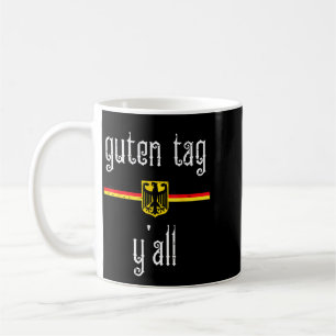 Mug Bonjour à tous drapeau allemand aigle hommes femme