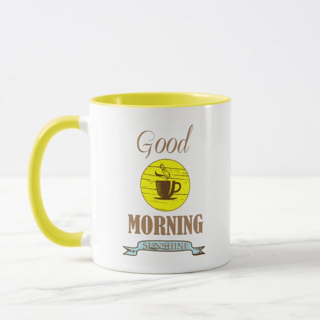 Mug Bonjour amusant buveur de café citations (Gauche)