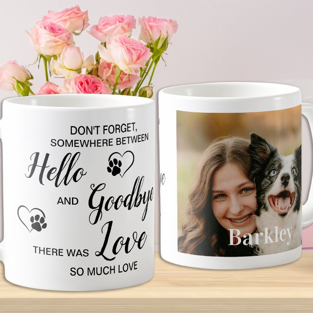 Mug Bonjour au revoir Pet Loss Keepsaké Dog Memorial (Créateur téléchargé)