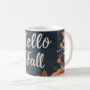 Mug Bonjour automne avec des fleurs