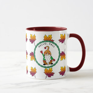 Mug Bonjour Automne, Cartoon mignon Automne Gnome
