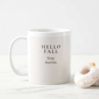 Mug Bonjour Automne Restez Un Peu | Cadeau Cosy d'Auto