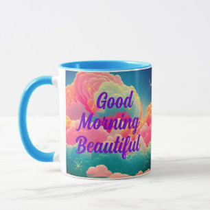 Mug Bonjour Beau Nuages Pastel