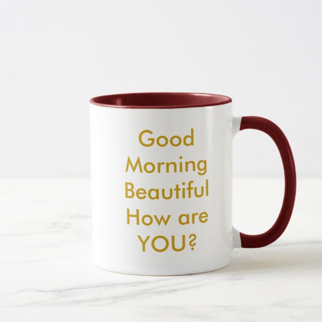 Mug Bonjour BeautifulHow sont VOUS ? (Droite)
