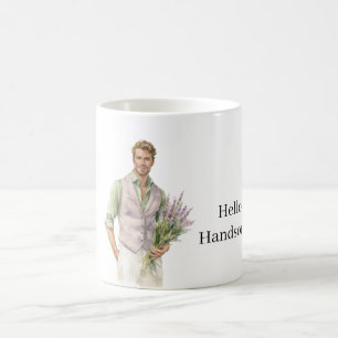 Mug Bonjour Bel Homme Fleurs de Lavande