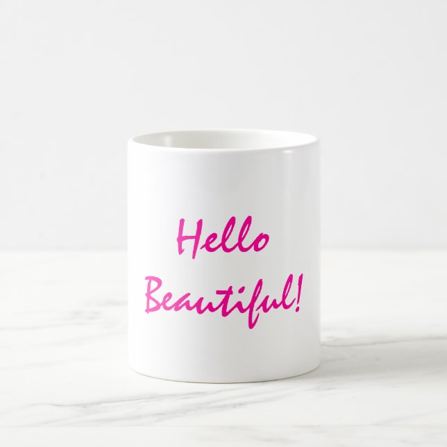 Mug Bonjour belle affirmation positive (Centre)