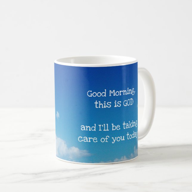 Mug "Bonjour, c'est Dieu ! (Devant droit)