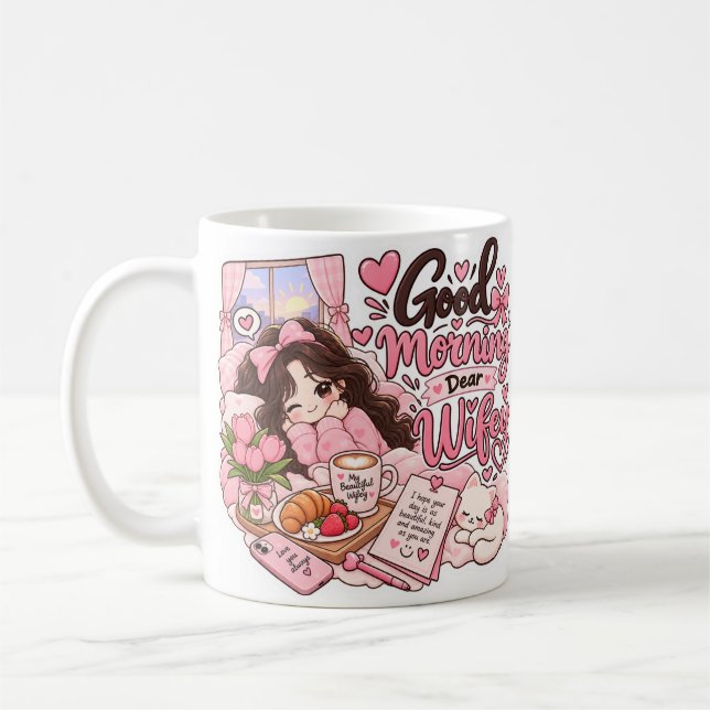 Mug "Bonjour chère femme" adorable (Gauche)