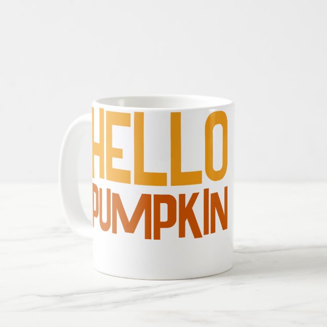 Mug bonjour citrouille (Devant gauche)