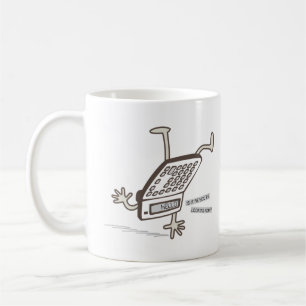 Mug Bonjour (Coup de calcul vers le bas) Funny Retro