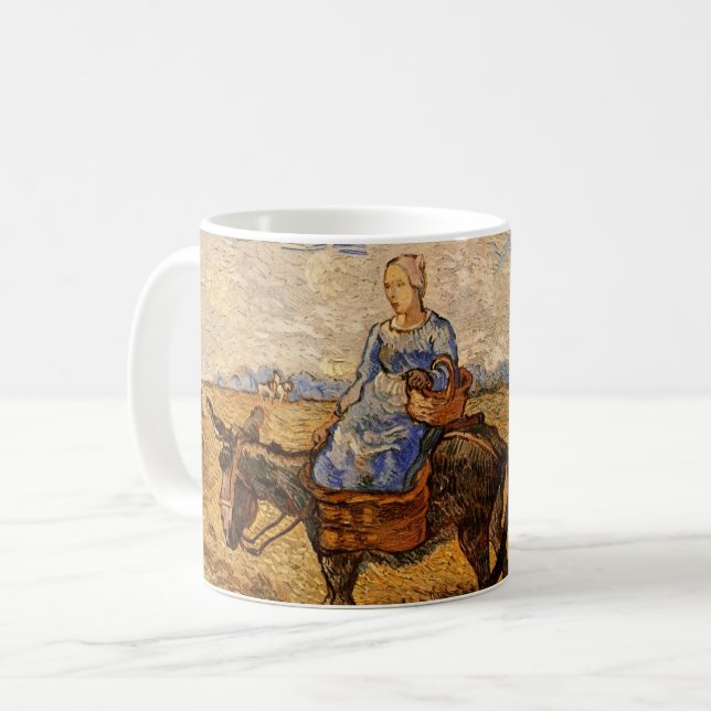 Mug Bonjour, Couple paysan par Vincent van Gogh (Devant gauche)