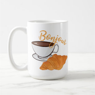 Mug Bonjour Croissant Café Petit déjeuner - Café Franç